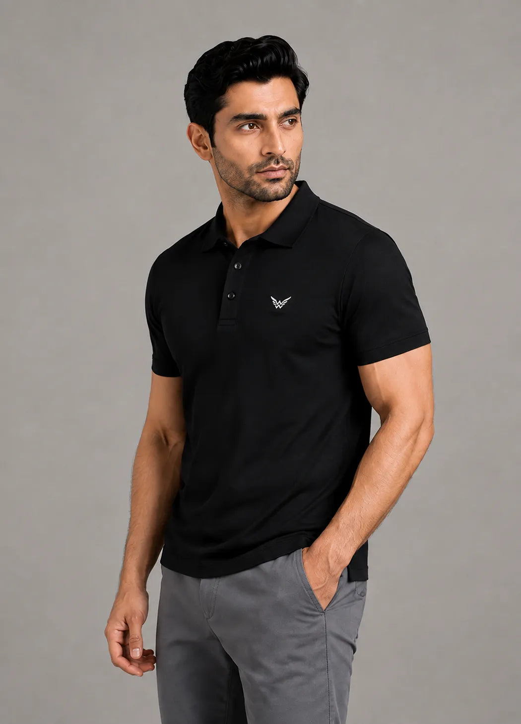 Performance Mesh Polo – Black
