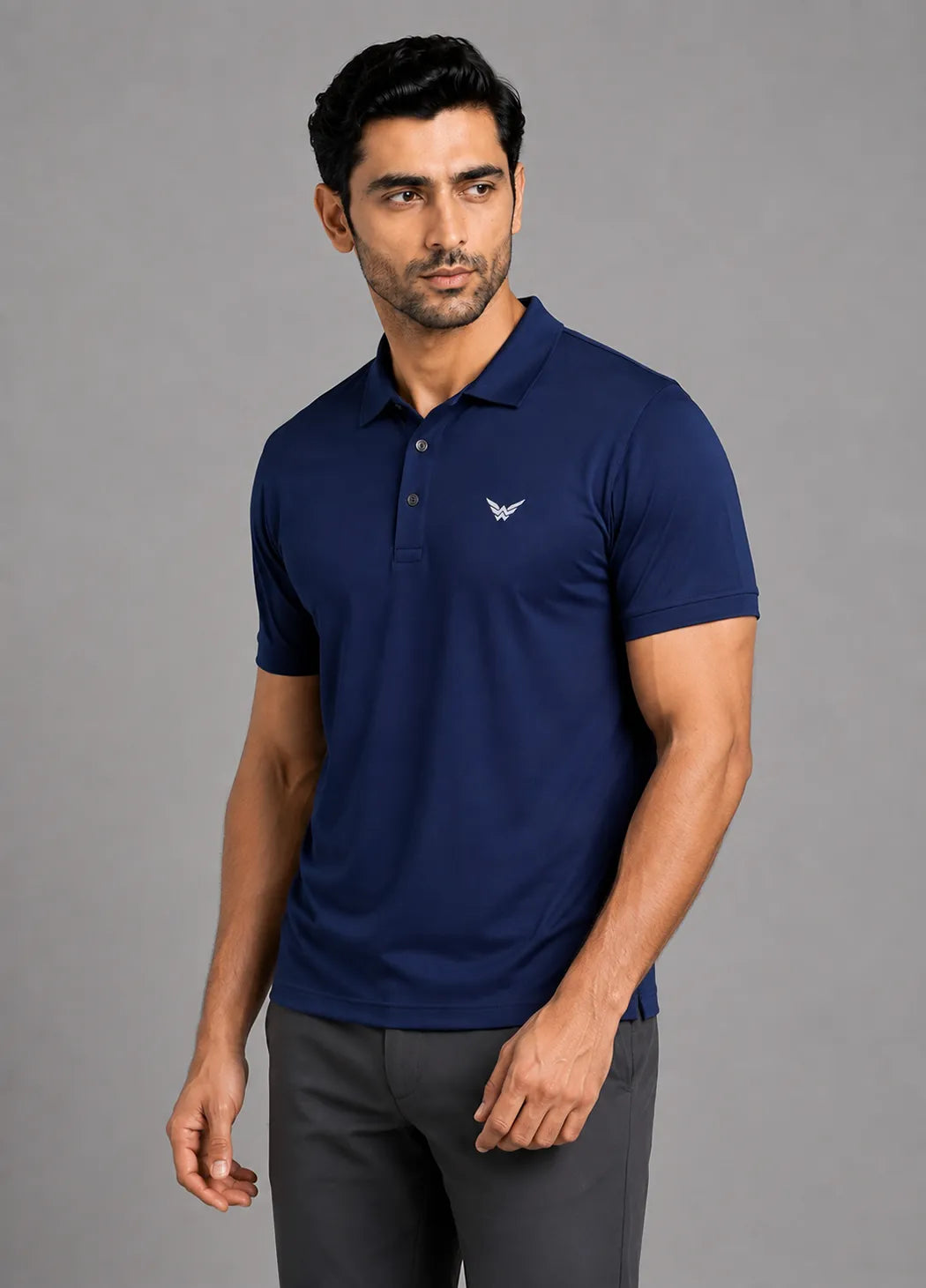 Performance Mesh Polo – Navy Blue