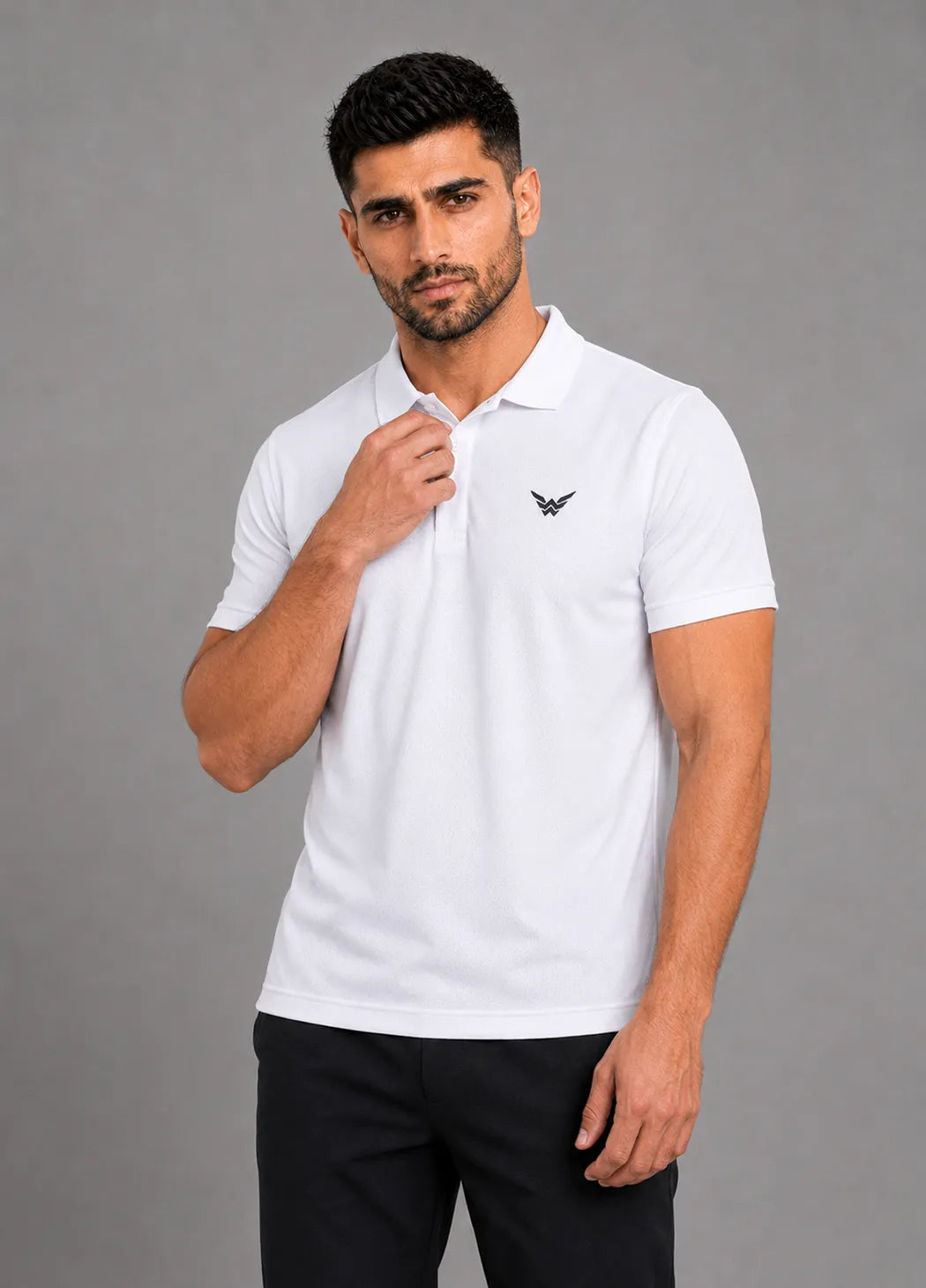 Performance Mesh Polo – White