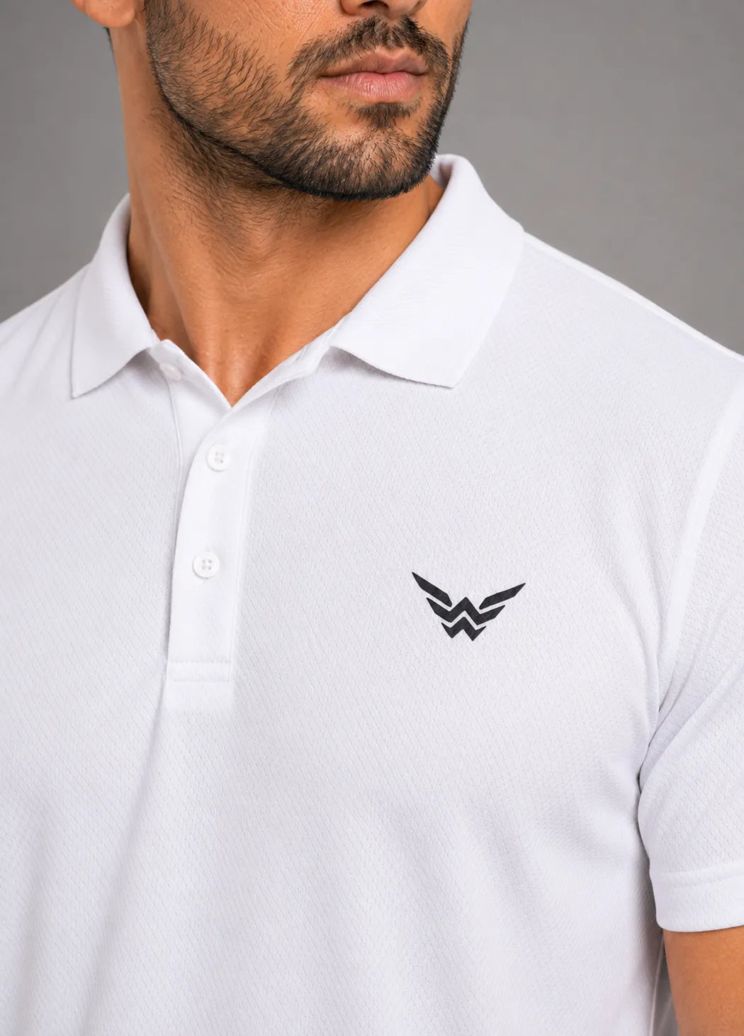 Performance Mesh Polo – White