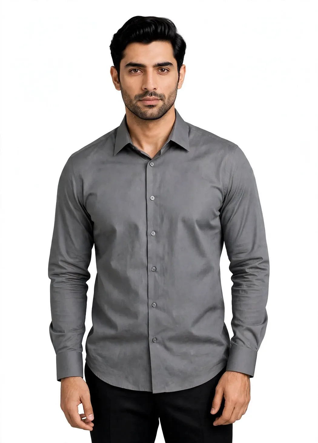 Grey Smart Fit Dress Shirt