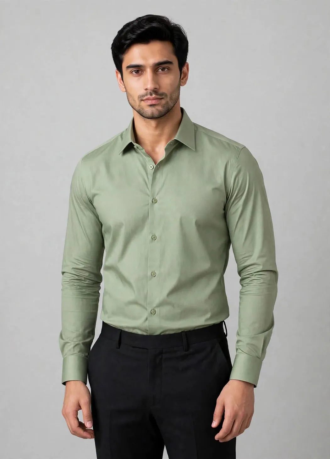Sage Green Smart Fit Dress Shirt
