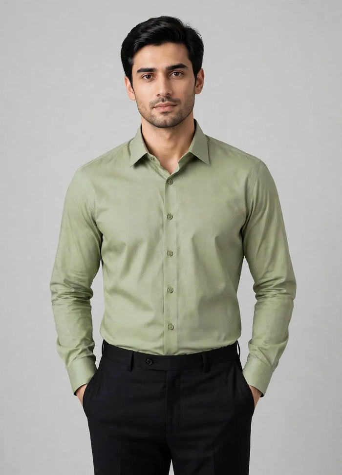 Sage Green Smart Fit Dress Shirt