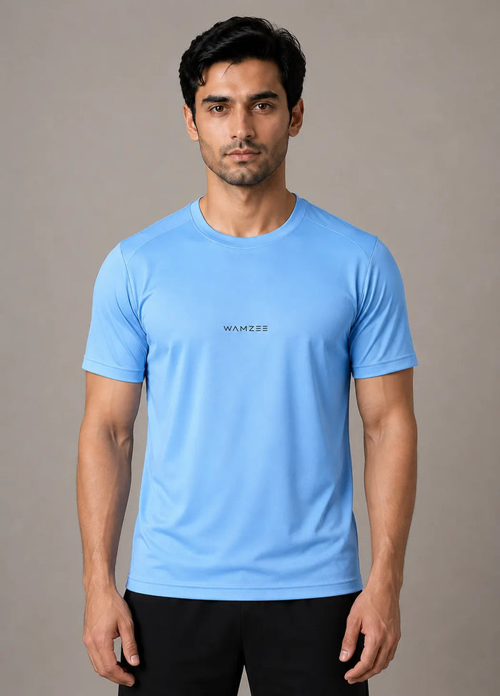 Signature Interlock Tee – Ice Blue