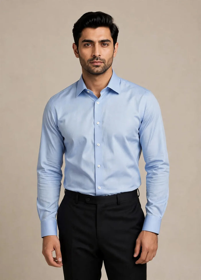 Sky Blue Smart Fit Dress Shirt