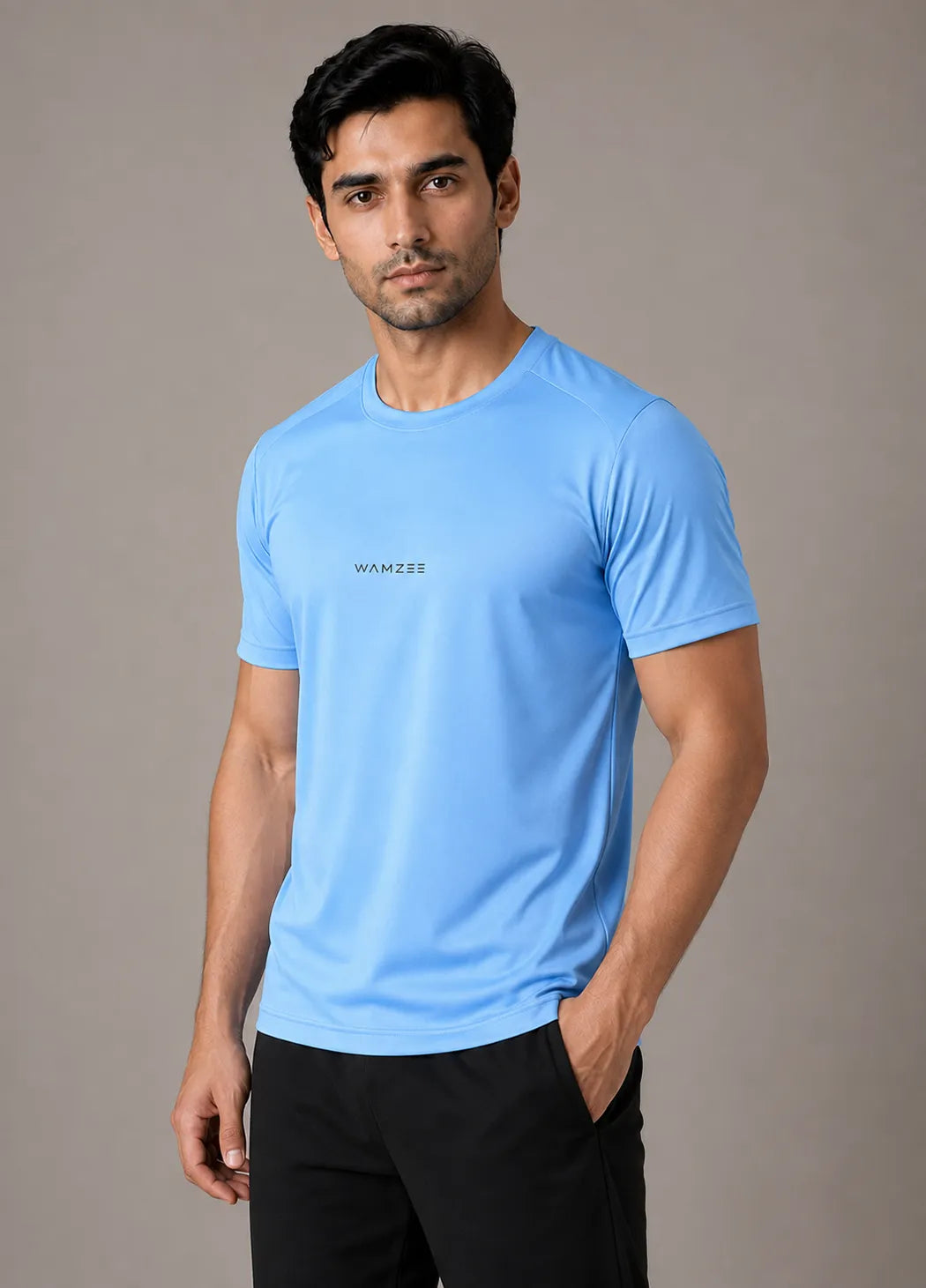 Signature Interlock Tee – Ice Blue