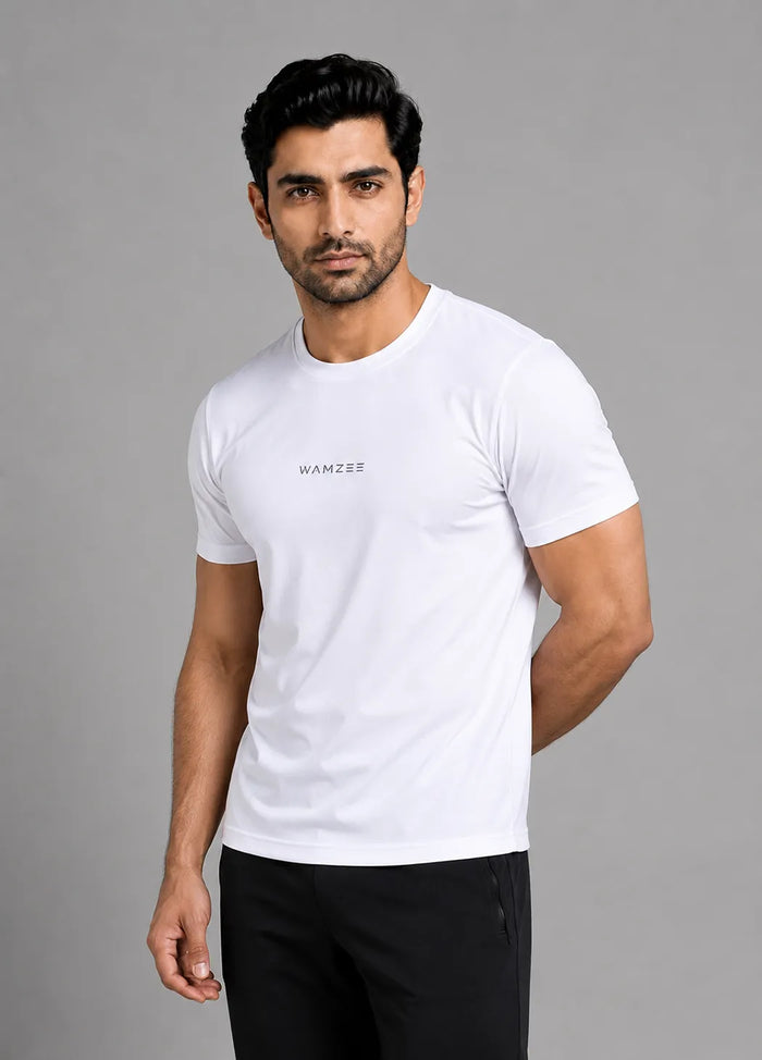 Signature Interlock Tee – White